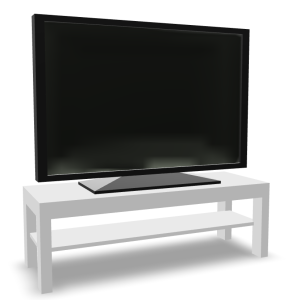 TV with a TV Bench