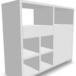 White bookshelf